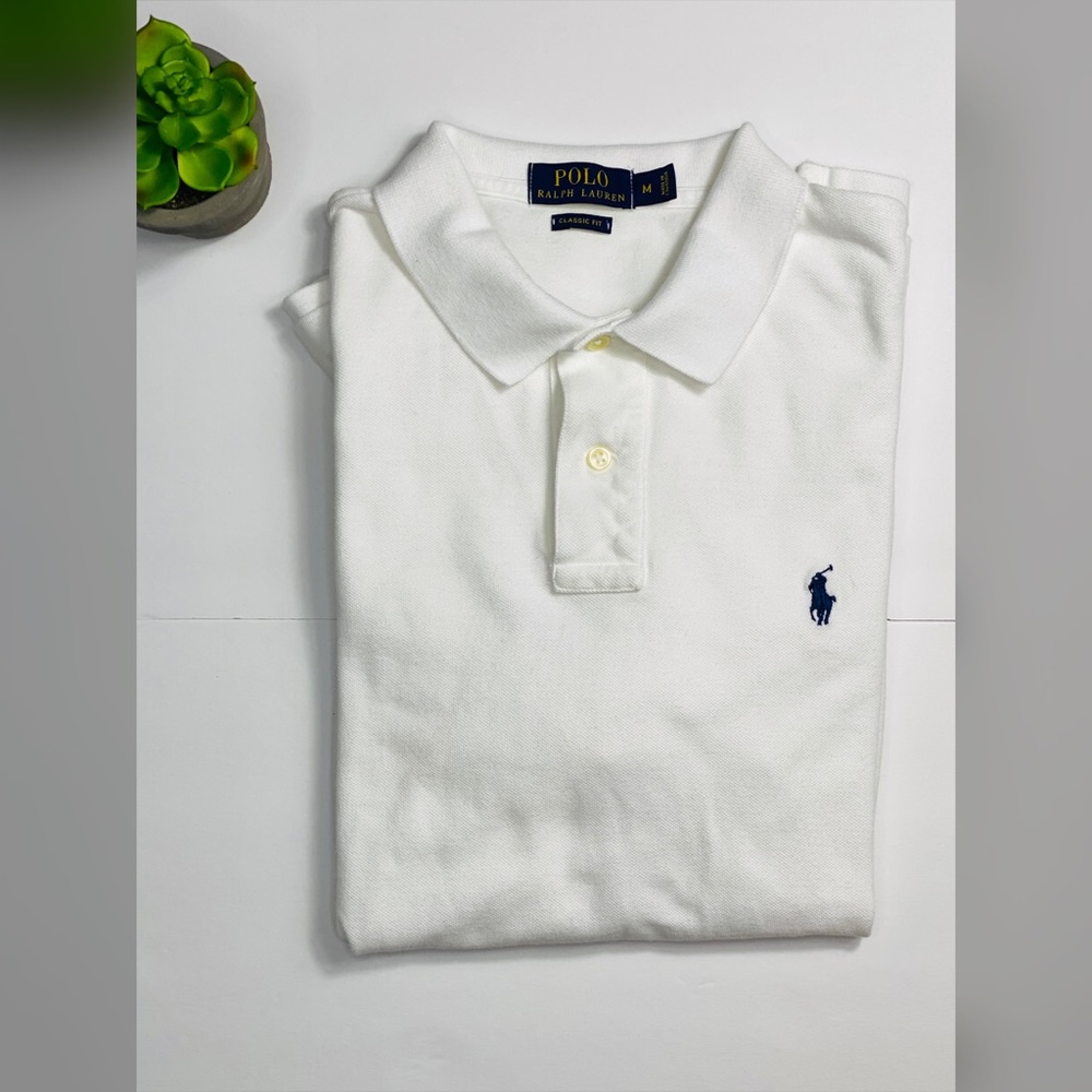 🔥 Ralph Lauren White Polo Shirt Mens Size Med. 🔥